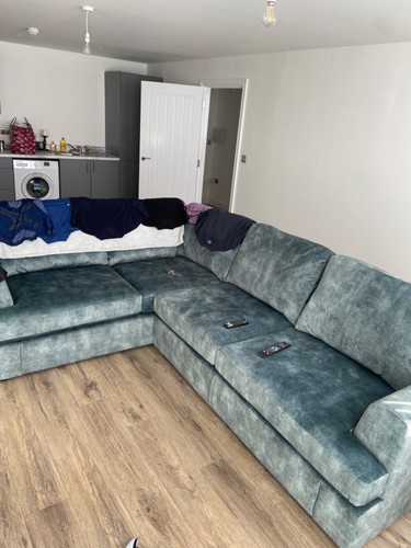 Teal velvet corner - teal,