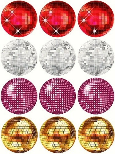Disco ball cake - disco, toppers