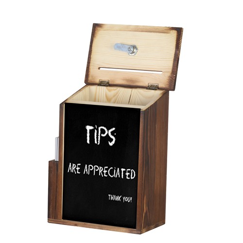 Wooden ballot comment box wall - ballot,