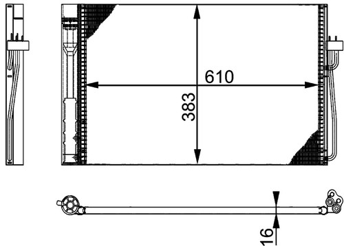 Mahle aircon condenser premium - condenser,