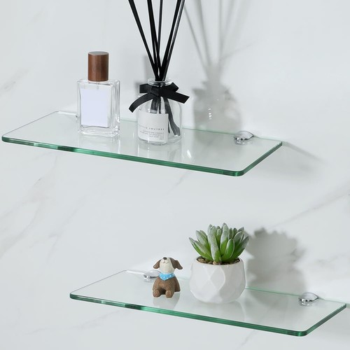 Glass floating shelves - shelves, for