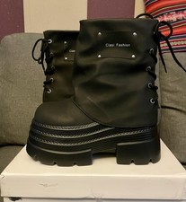 chunky platform ankle boots