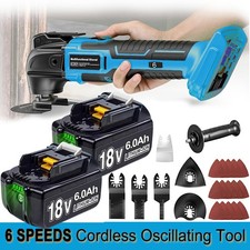For Makita 18V Battery Cordless Oscillating Multi Tool 6 SPEED with Accessories
