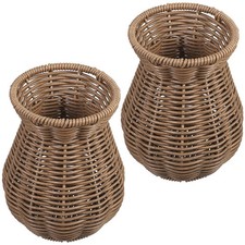  2 Pcs Handmade Woven Vase Floor Tall Flower Home Decor Country Style