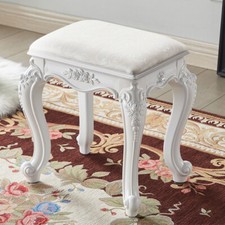 Vintage Dressing Table Stool Retro Rose Embossed Legs Makeup Seat Piano Chair UK