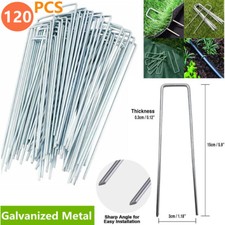 120X Galvanised Metal U Pins