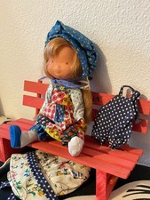 Lotto bambola vintage Holly Hobbie picnic playset anni 70 + vestiti