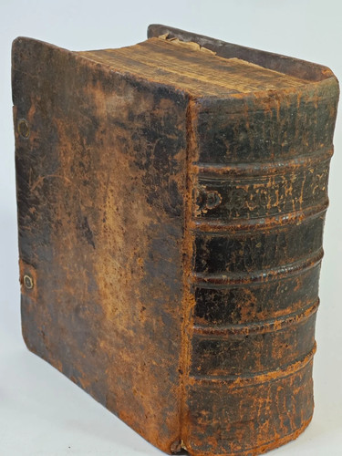 Old antique 1700 holy bible - old,