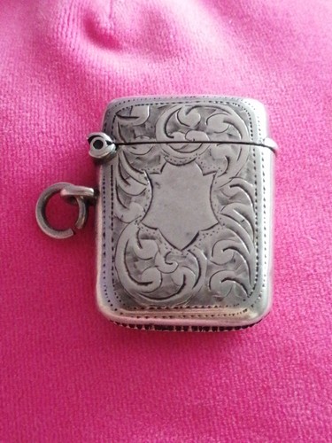 925 sterling silver vesta case - silver,