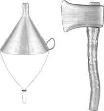 2 Pcs Tin Man Costume Accessories for Adult,Kids Plastic Axe Funnel Hat Hallowee