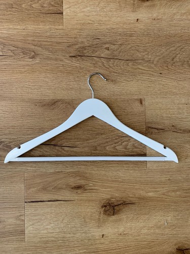 White wooden coat - hangers, with