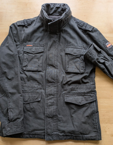 Superdry mens black military - mens,