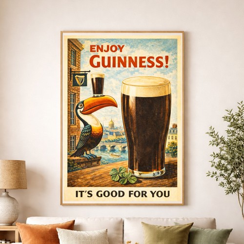 Vintage style guinness - guinness, print