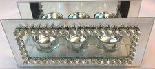 Mirrored Glass Triple Tea
