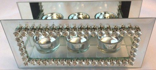 Mirrored glass triple - mirrored, tea