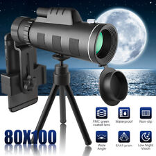 Day/Low Night Vision 80x100 Zoom HD Monocular Starscope Monocular Telescope BAK4