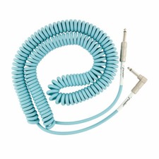 Fender Original Series Guitar Coil Cable (Daphne Blue, 30 ft, Straight/Right An…