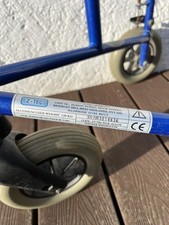 Z-Tec Folding Lightweight Tri Walker  Rollator Big soft 19cm wheels