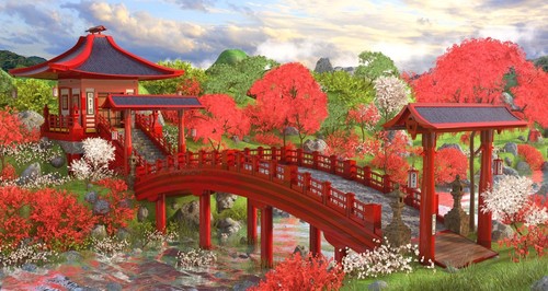 Japanese garden bridge nature - bridge,