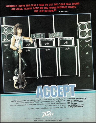 Accept band peter baltes 1985 - band,