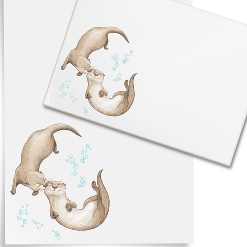 Otter letter writing set - otter,