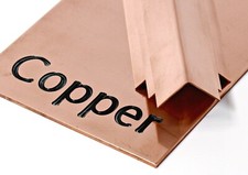 COPPER SHEET  0.9 - 3.0 mm Thick Precision Guillotine Cutting service to order