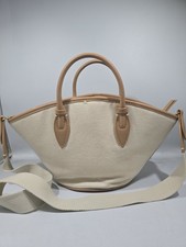 Zara Cream and Tan Canvas Open