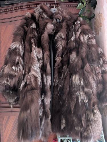 Silver fox fur - silver,