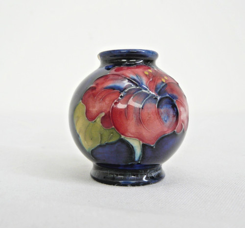 Moorcroft hibiscus mini round - moorcroft,