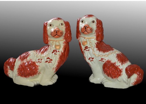 Pair staffordshire russet - pair,