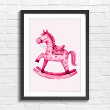 Whimsical Wooden Rocking Horse