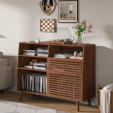 Record Player Stand With Vinyl
