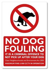 METAL SIGN No dog fouling