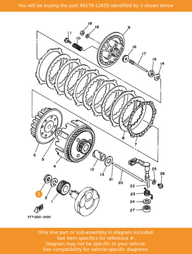 Yamaha nut 90179 12659 - nut,, 90179-12659