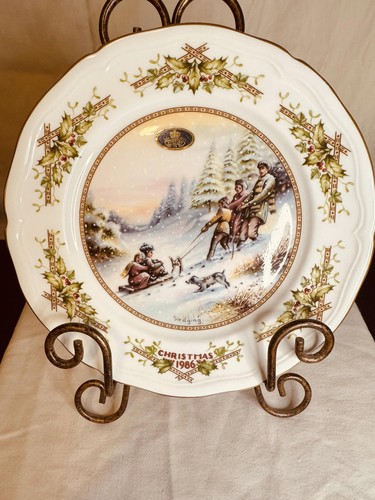 Aynsley 1986 christmas plate - christmas,