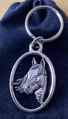 Horse head silver pewter - horse,
