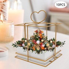 10Pcs Metal Geometric Gold Centerpiece Elegant Wedding Centerpieces for Tables