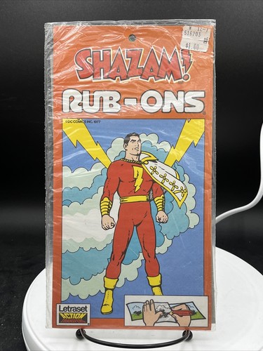 Shazam rub ons 1977 - shazam, 1977, 