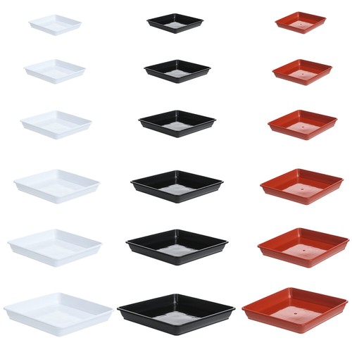 Flower pot square plastic tray - pot,
