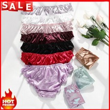 S-XL Sexy Women Ladies Satin Silky Briefs Panties Lingerie Underwear Knickers