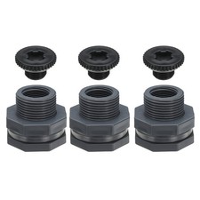 3pcs PVC Bulkhead Fitting with
