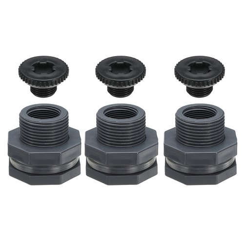 3pcs pvc bulkhead - 3pcs, fitting