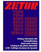 Zetor 7520 to 10540 Parts Manual NOT IN ENGLISH