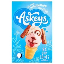 Askey's Cup Ice Cream Cones 12x21 Pack