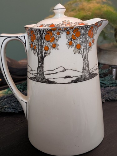 Crown ducal art deco orange - crown,