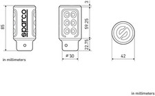 Sparco Manual Gear Shift Knob Racing Aluminium Universal, Silver