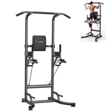 Power Tower Dip Station Pull Up Bar Multi Function Gym Core Abs Push Up Workout