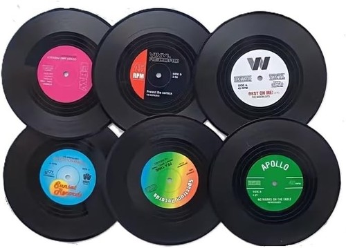 Vinyl record coaster coasters - vinyl,