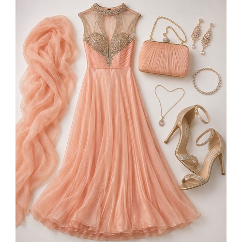 Jovani 98546 blush pink - blush, peach