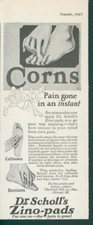 1928 Dr Scholls Zino Pads Corn Pain Gone In Instant Bunion Callous Print Ad PR7